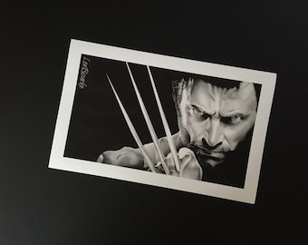 The Wolverine, Logan, Hugh Jackman (X-Men), authentic pront of original artwork by Lee Bourke