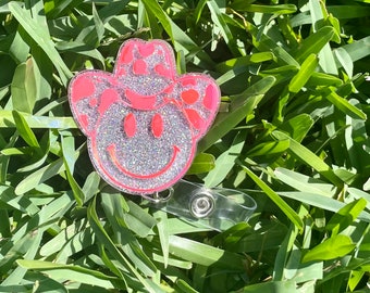 Porta credenciales de vaquera sonriente con purpurina, porta credenciales de vaquero, porta credenciales sonriente, amante de los animales, bonito porta credenciales