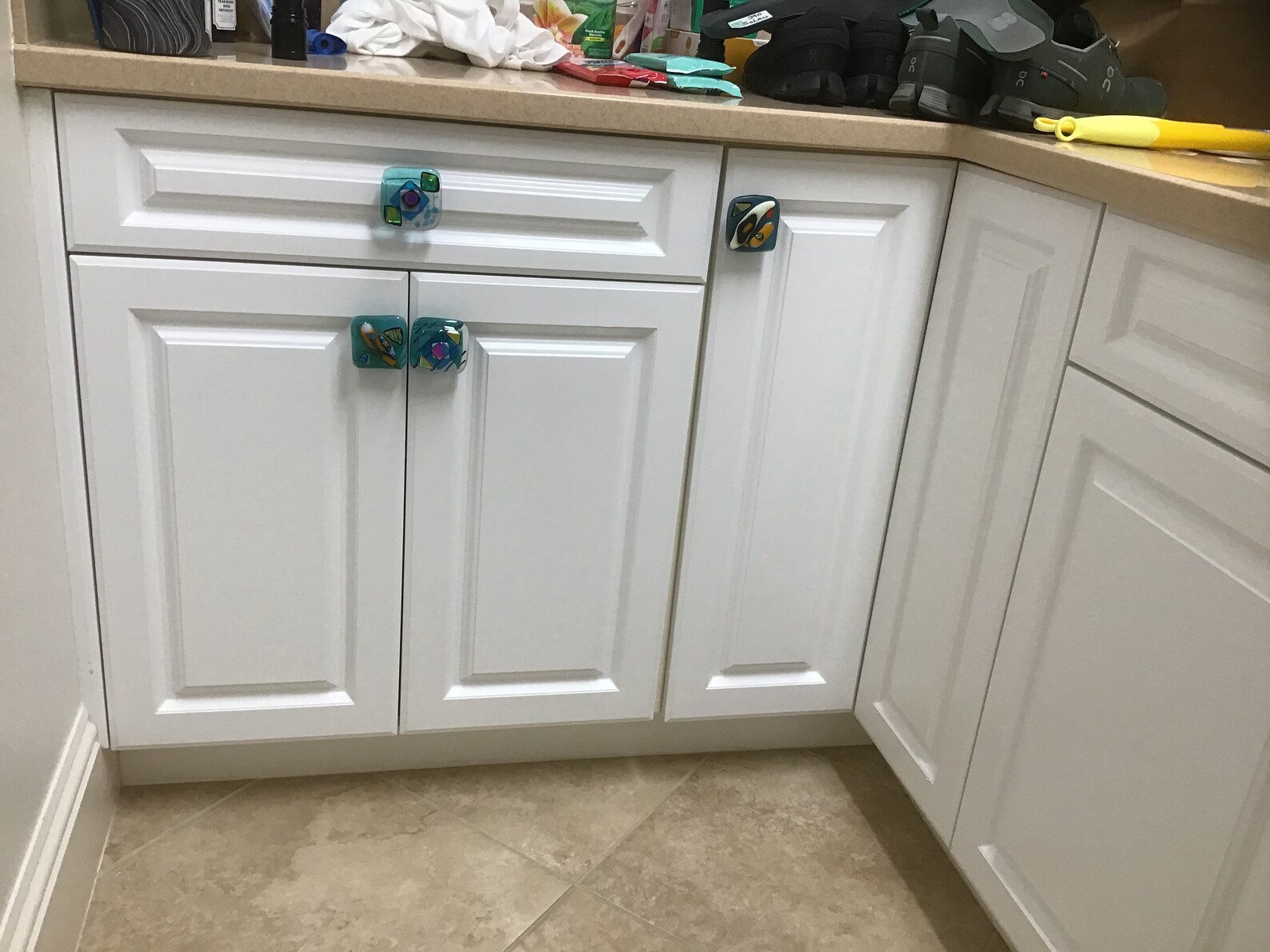 Contemporary artistic knobs Custom glass Etsy