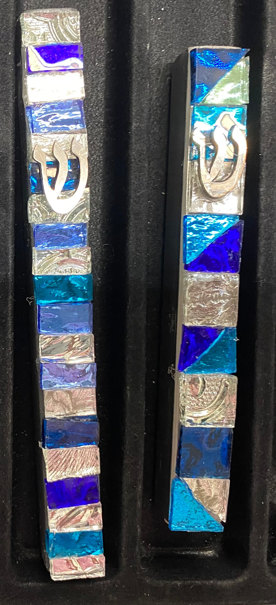Mosaic mezuzahs modern mezuzah with case mezuzah with Etsy