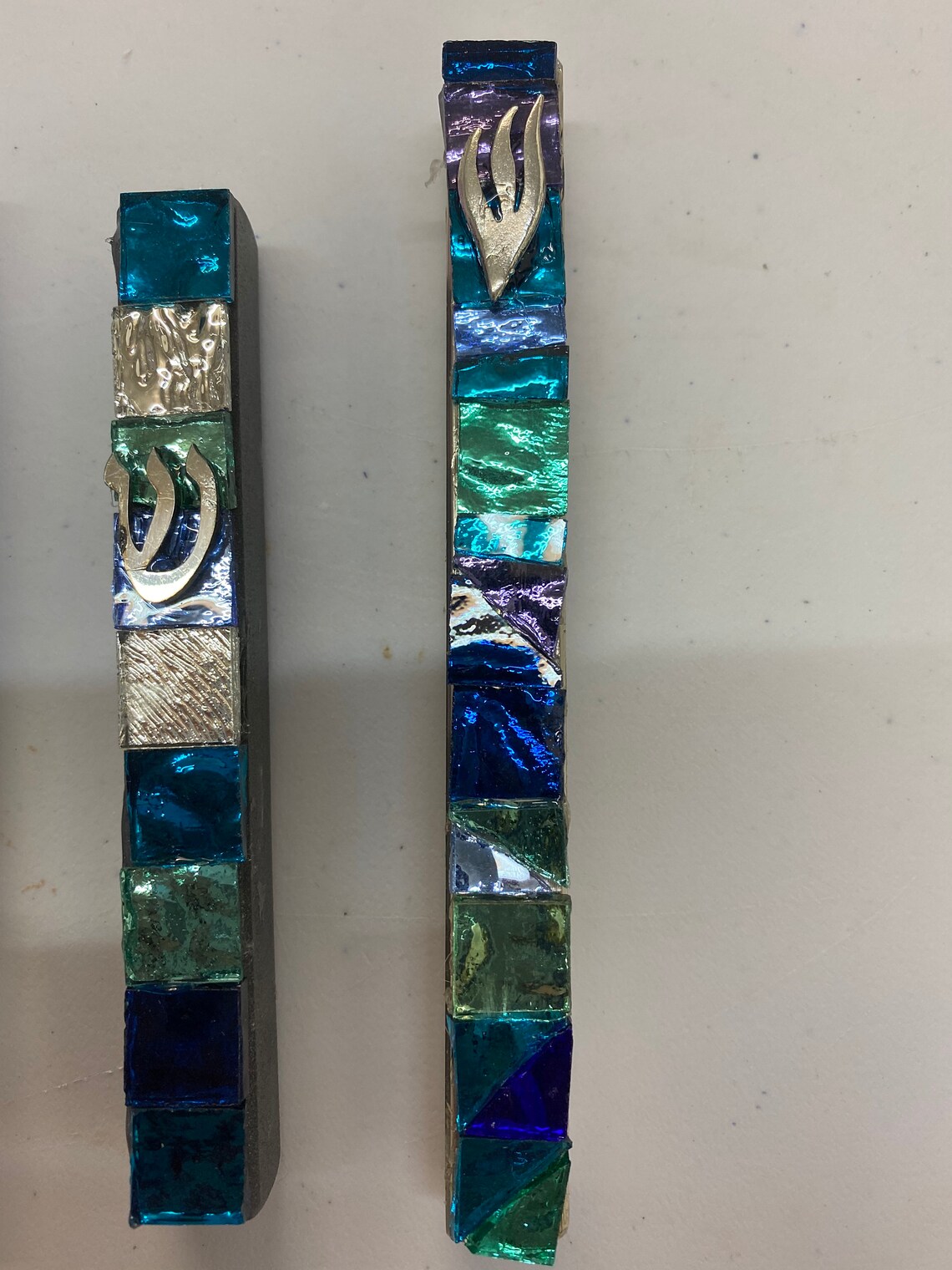 Mosaic mezuzahs modern mezuzah with case mezuzah with Etsy