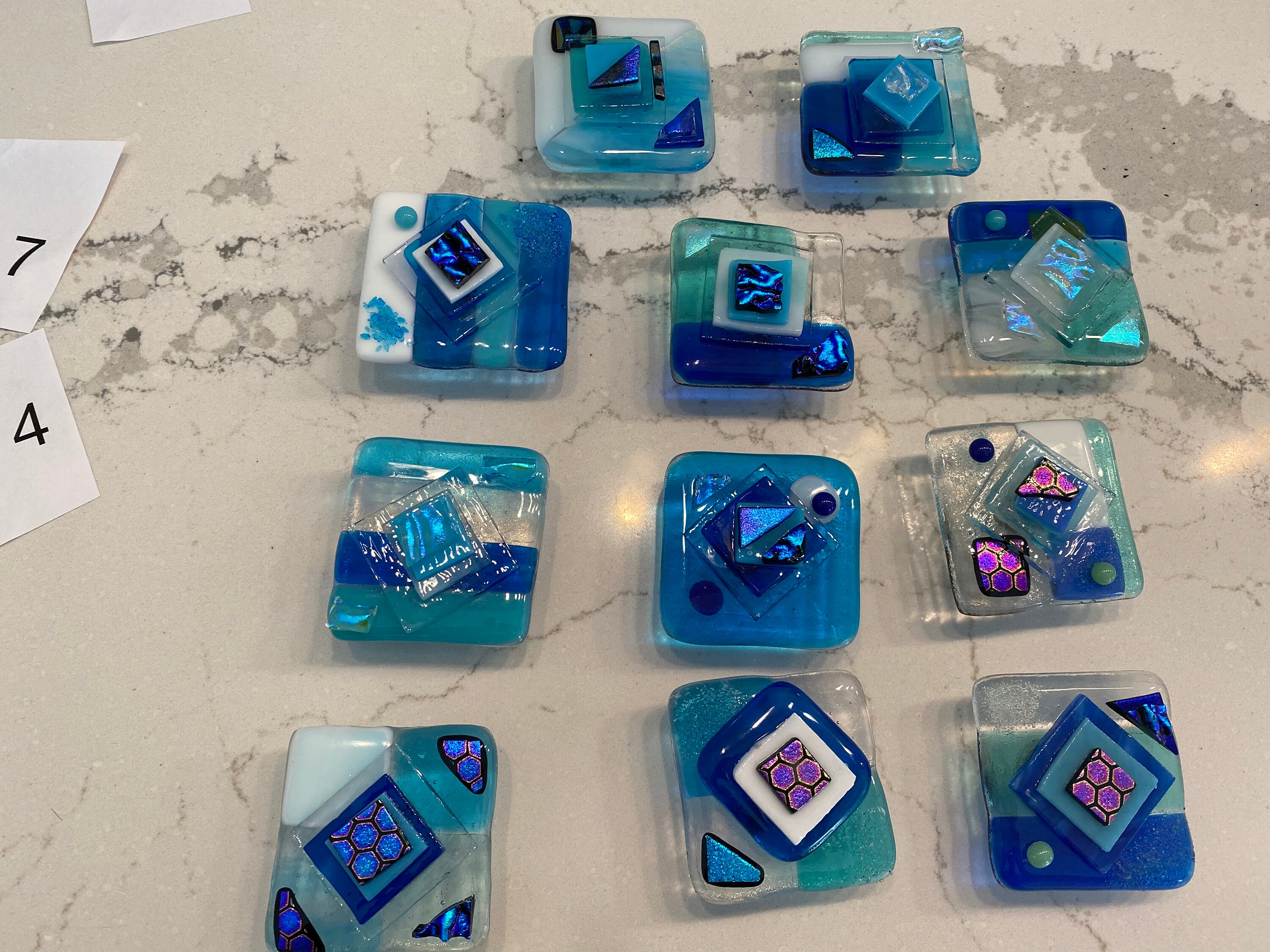 Blue Glass Pulls and Blue Knobs custom Order Etsy UK