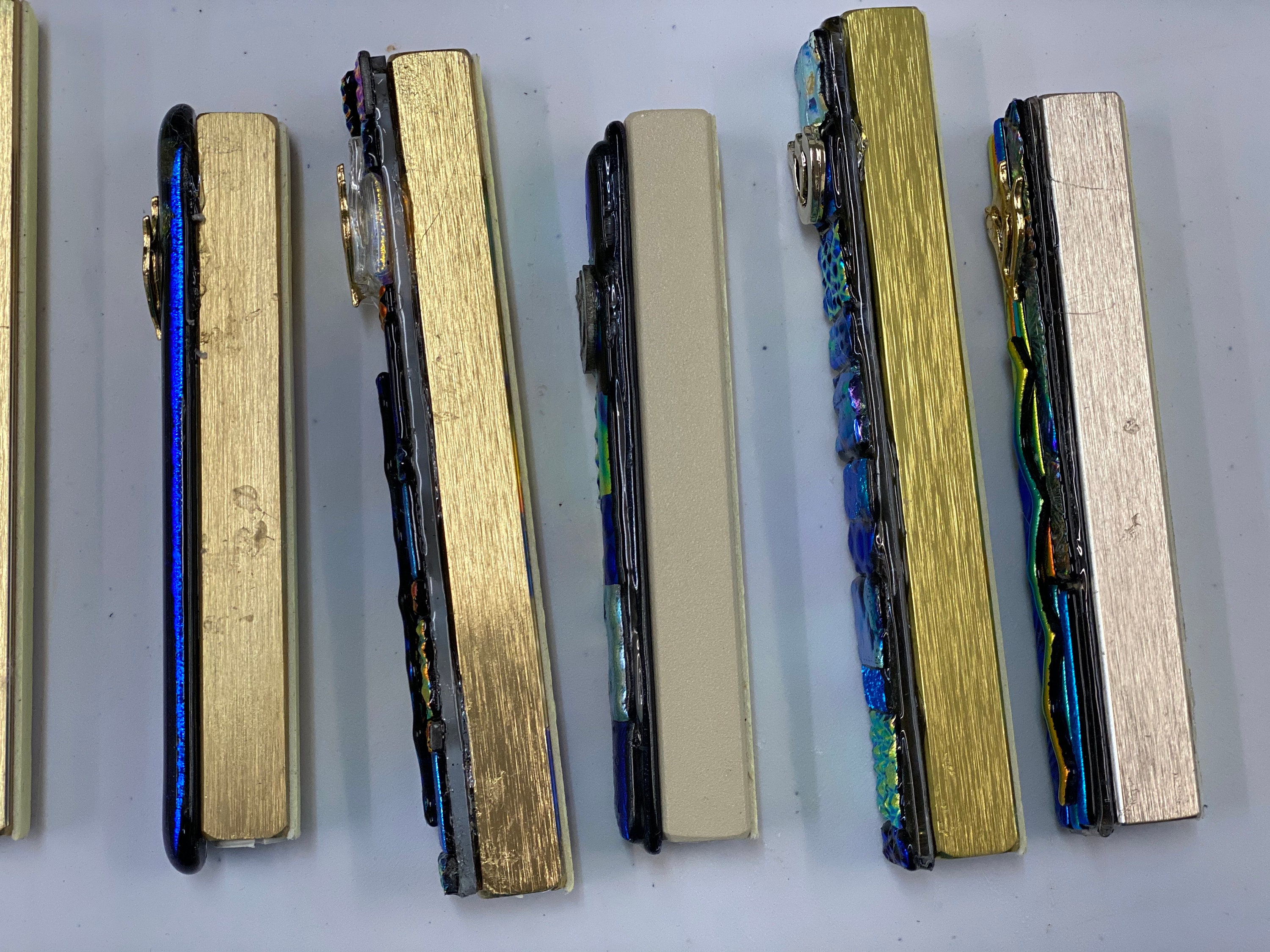 Dichroic artistic Mezuzahs Modern Mezuzah with Case Mezuzah Etsy