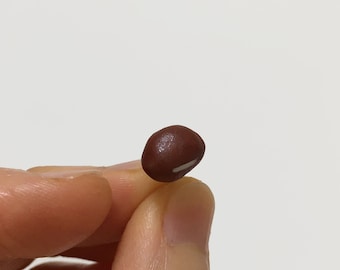 Azuki Red Bean. Porcelain pin.