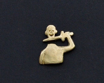 Beheading. Decapitation. Brass pin