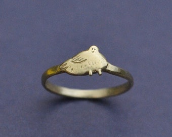 Pigeon des villes. Bague laiton