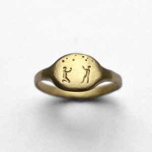 Star Worshippers. Raw brass ring