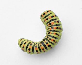 Caterpillar. Ceramic pin