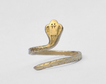 Silly Cobra Snake Ring. Adjustable open ring