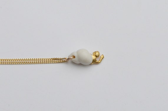 Hermit Crab Necklace Porcelain Shell Golden Brass Pendant Etsy 日本