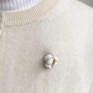 Pin's Pop corn. Broche porcelaine céramique blanche image 4