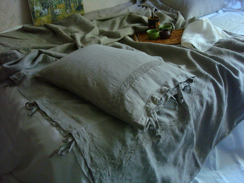 LINEN DUVET COVER set . French provincial linen bedding set . Doona cover. Quilt cover . Duvet cover & pillowcase by Luxoteks