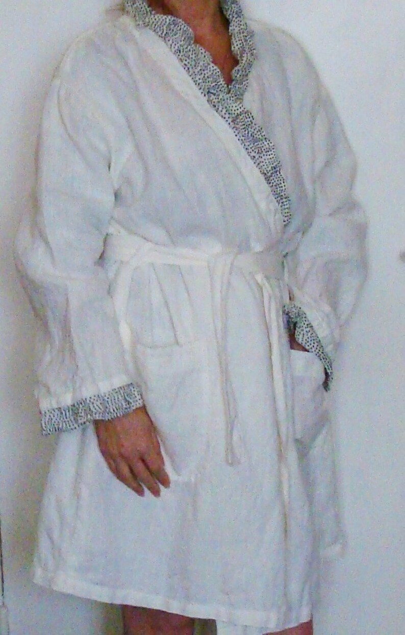 womens linen dressing gown