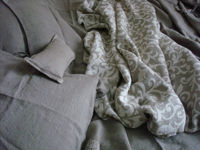 Linen Throw Quilts Blanket Linen Summer Duvet Linen Cover Etsy