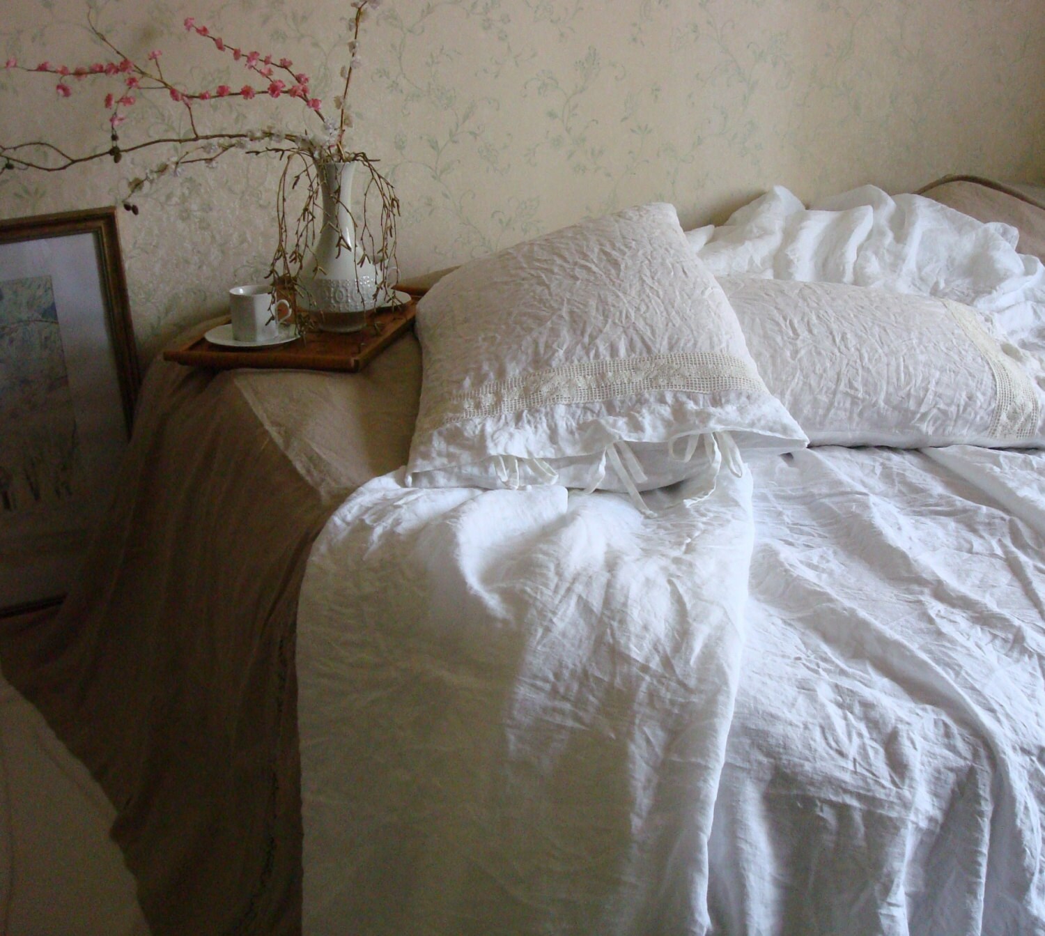 White duvet cover / Linen duvet cover set of duvet cover and Etsy