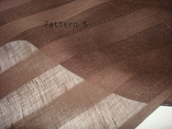 Extra Wide Sheer Curtains In Brown Striped Linen Extra Wide Sheer Curtains In Brown, Extra Wide Sheer Curtains