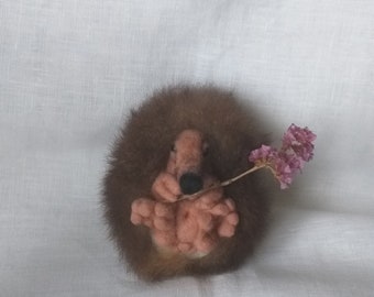 Handmade felted Hedgehog Needle felted animal Felting Art Toys Soft Sculpture OOAK