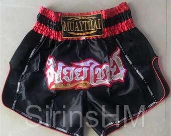 Crab Red Print Pattern Muay Thai Boxing Shorts