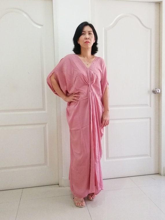 Pink Velvet Caftan Maxi Dress Kaftan Simple Dress Stylish elegant Miami lbiza holiday Dress Gala Evening Dress Loose Fit cocktail Dress Etsy Australia