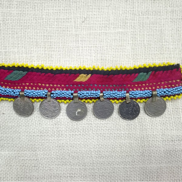 Hmong Hand Embroidery Wriststrap, Wristband, Hilltribe Handmade Thailand, Boho Dress, Bohemian Style