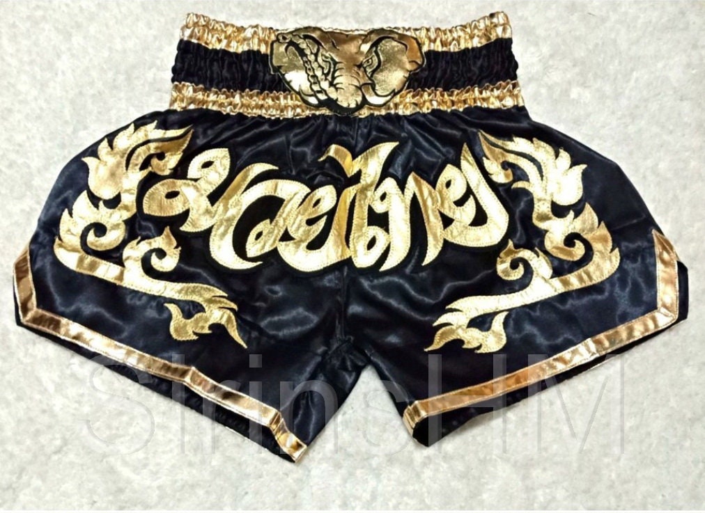 DRAGON MUAY THAI SHORTS RETRO WHITE/BLACK $39.99