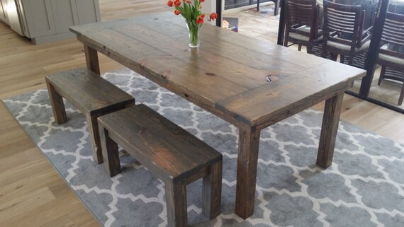 8 ft Rustic Farm Table Beautiful &amp; Strong All Farmhouse Etsy