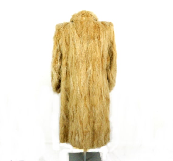 1960s Honey Brown Maxi Fur Coat with 1940s Silhou… - image 5