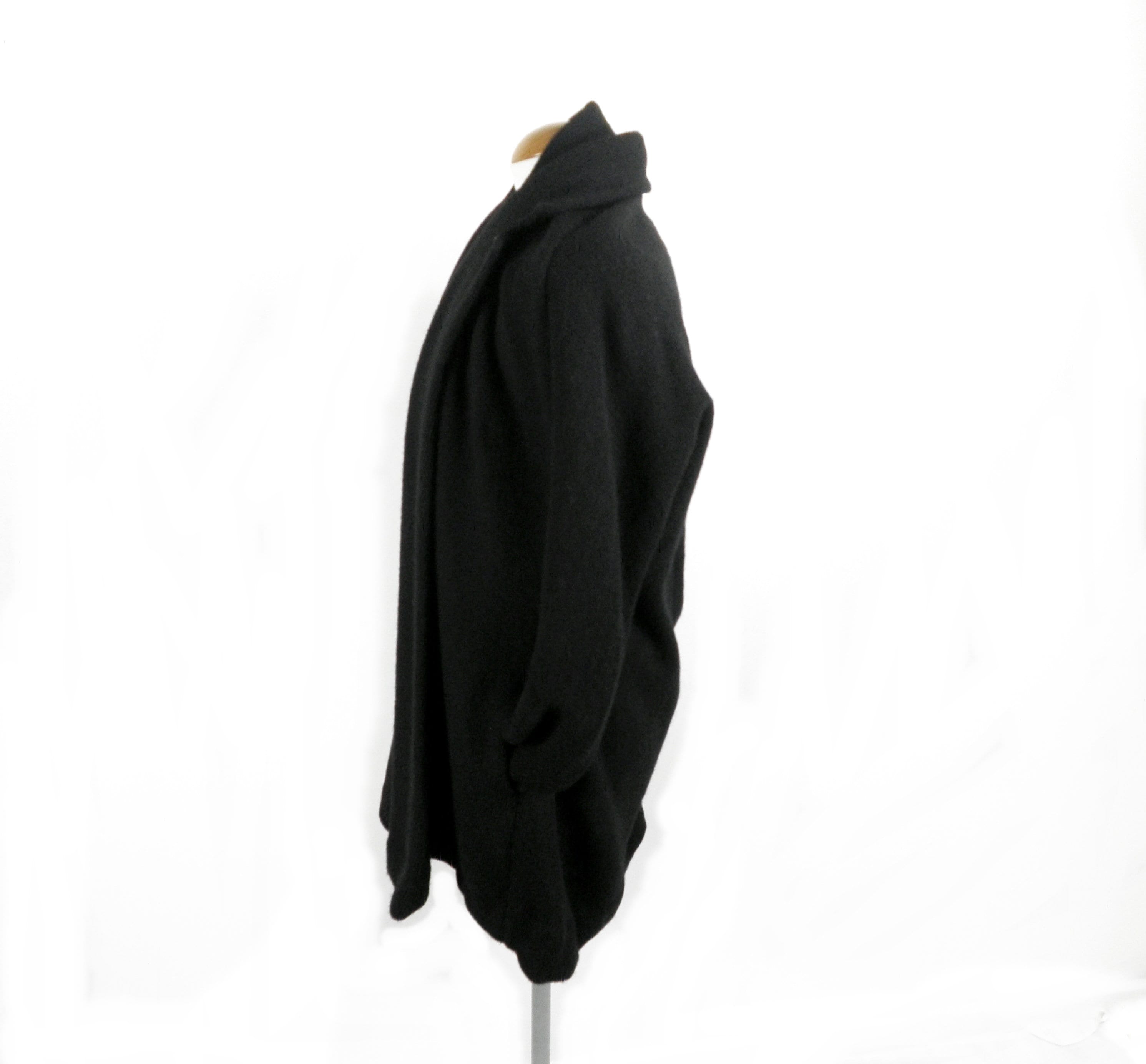 Yohji Yamamoto 1990年代100%ウール カーディガン M ちぐはぐ 黒