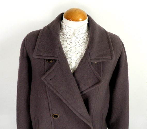 1980s Gorgeous Lavender Grey Wool Double Breasted… - image 2