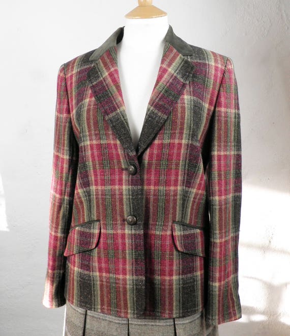Wool and Silk, Tweedy Plaid / Check, Vintage Jack… - image 2