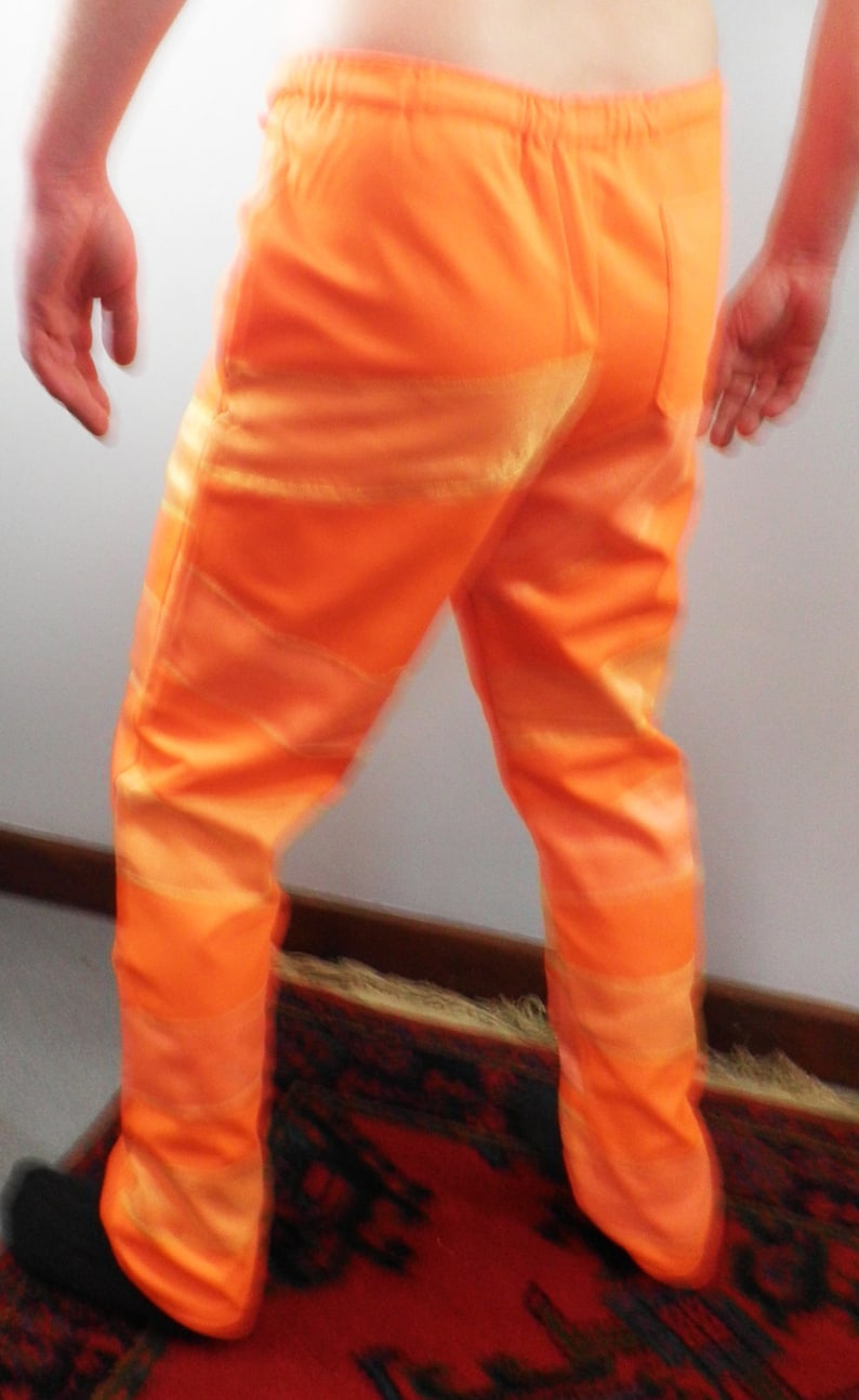 1990s Neon Orange Rave Pants Size S by Corybant - Etsy