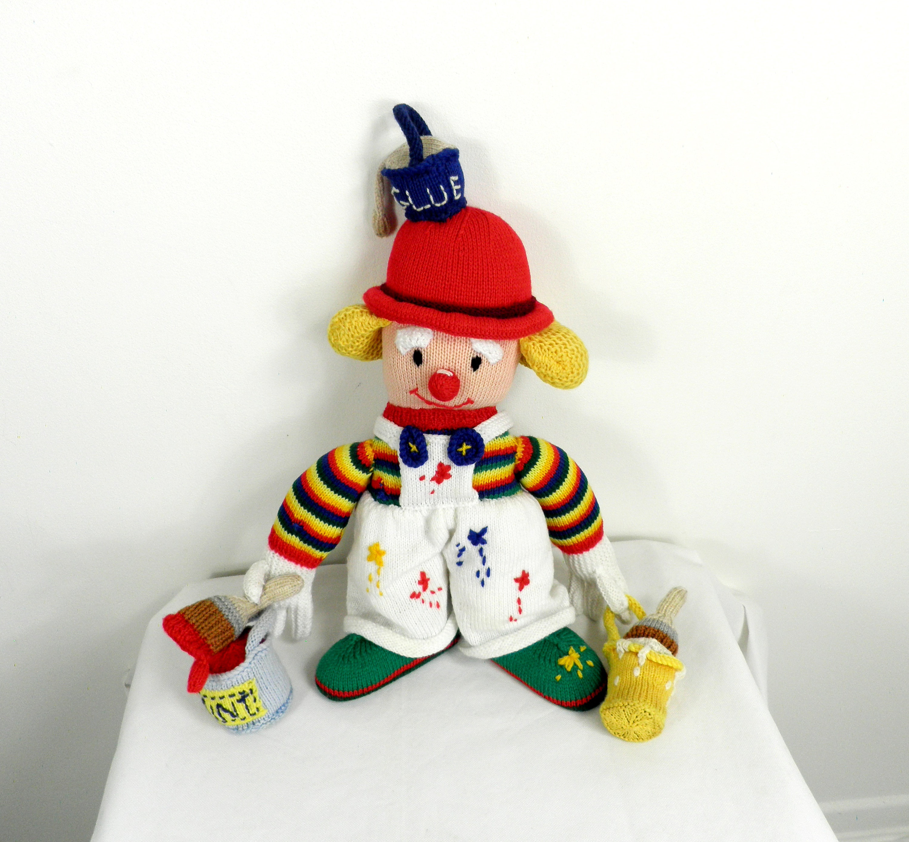 Peluche magique magicien clown de cirque 20 cm poupée vêtements tenues  habillage