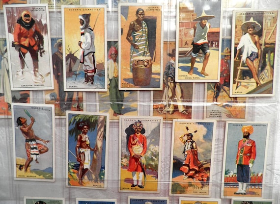 Picturesque People of the Empire Cigarette Cards by Ogdens Issued in 1927  Set of 25 People Fashion Costume History Gift Collectable