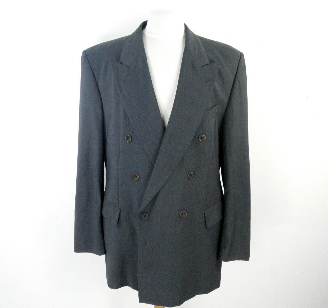 80s Mens Double Breasted Jacket - Etsy