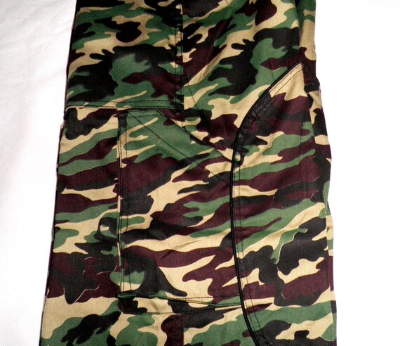 1990s Green Brown and Black Camo Raver Pants  by … - image 6