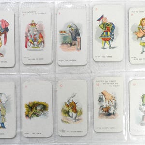 Alice in Wonderland by Carreras Cigarette Cards  1930 Card Game  Sir John Tenniel Rare Collectable
