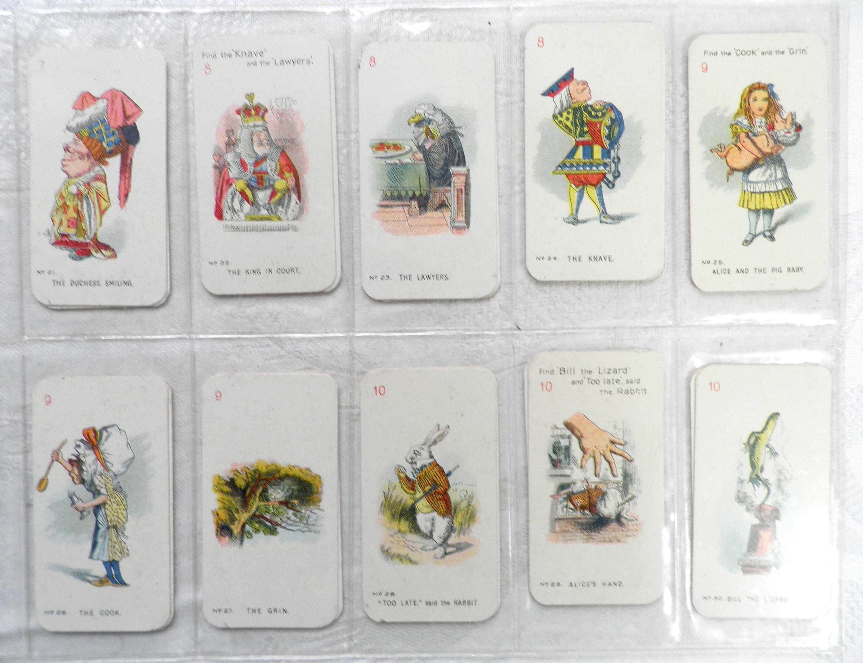 Alice in Wonderland by Carreras Cigarette Cards 1930 Card Game Sir John  Tenniel Rare Collectable