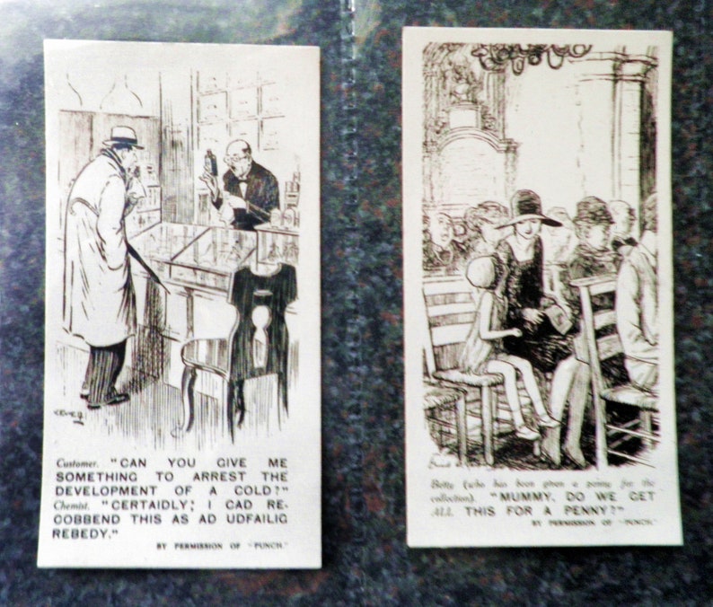 Punch Jokes Complete Set of 50 by Rothmans Cigarette Cards Issued 1935 Punch Cartoons Periodical Rare image 7