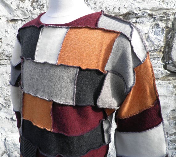 Grey and shop orange sweater