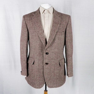 Harris Tweed Brown and Cream Fine Herringbone Wool Jacket by - Etsy