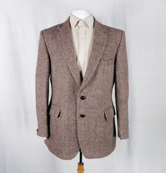 Harris Tweed Brown and Cream Fine Herringbone Wool Jacket by | Etsy