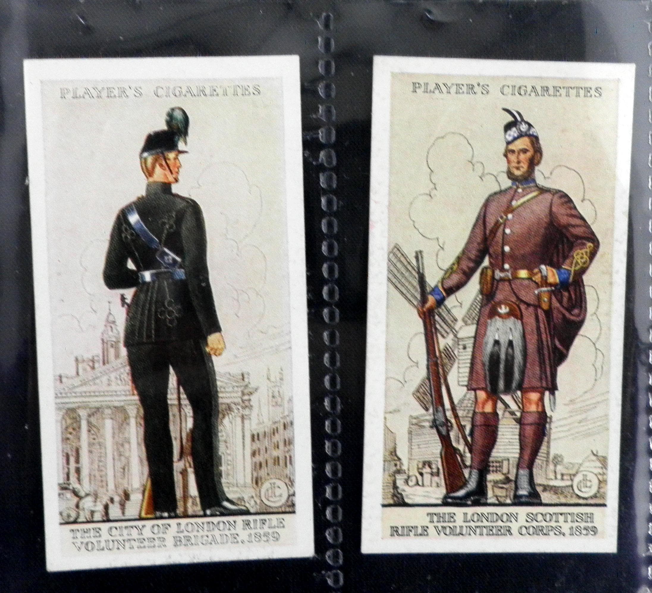 players cigarette cards regimental uniforms Uniforms of the Territorial Army Cigarette Cards by John Player & Sons 1939  Set of 50 History Military Uniforms Collectable