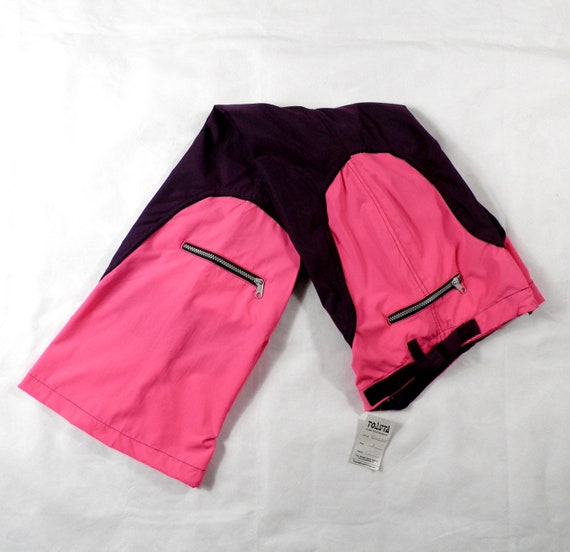 1990s Silky Hot Pink and Purple Panelled Raver Fl… - image 5