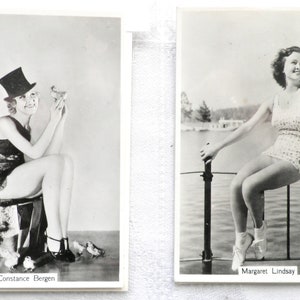 Beauties of Today (Extra Large) Conjunto completo de 36 cartões de cigarro de Godfrey Phillips emitidos em 1938 Beauty Glamour Model Film Stage Raro