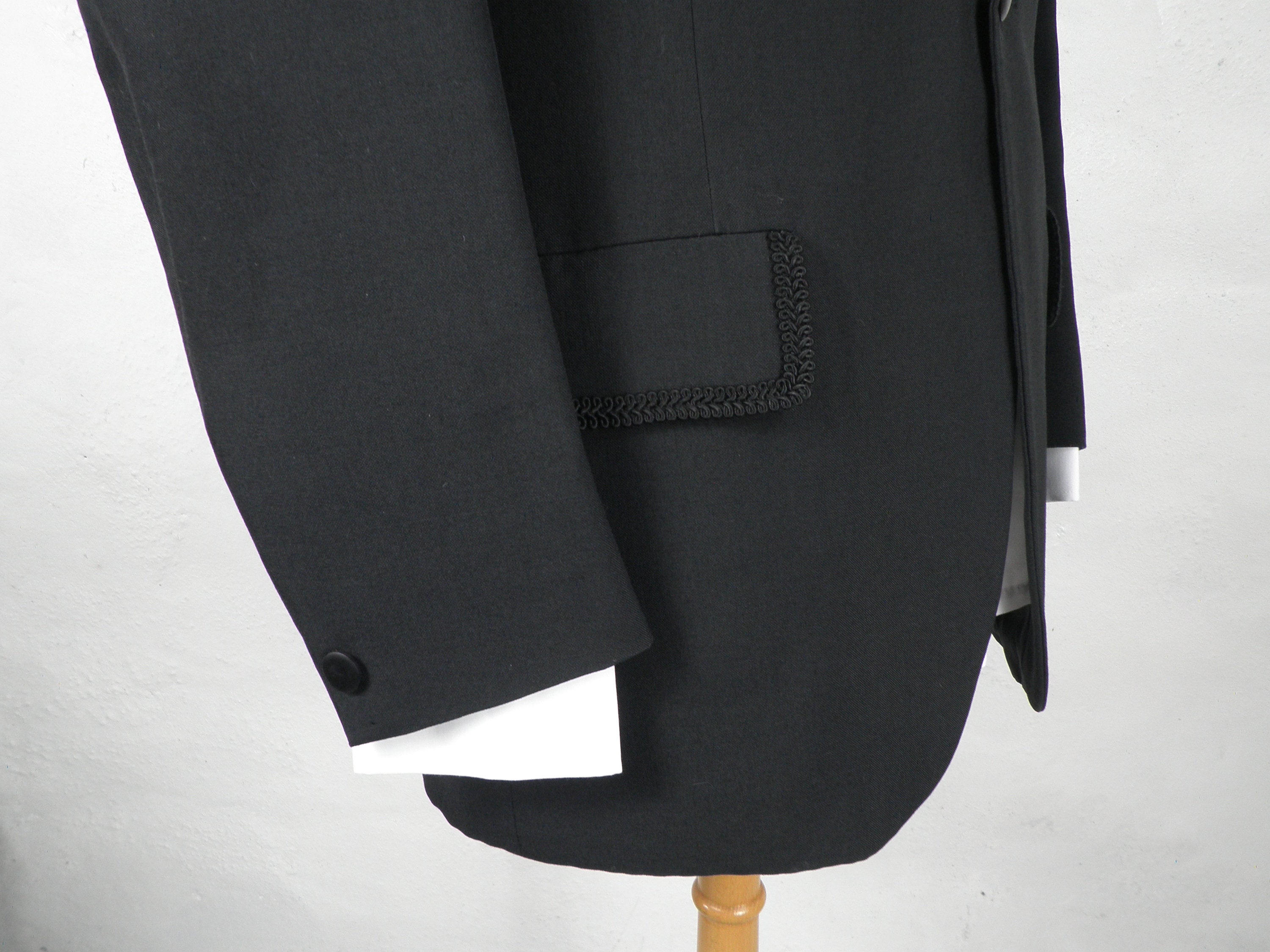 Aquascutum Tuxedo Charcoal Black Wool Tailored Trevira Dinner | Etsy