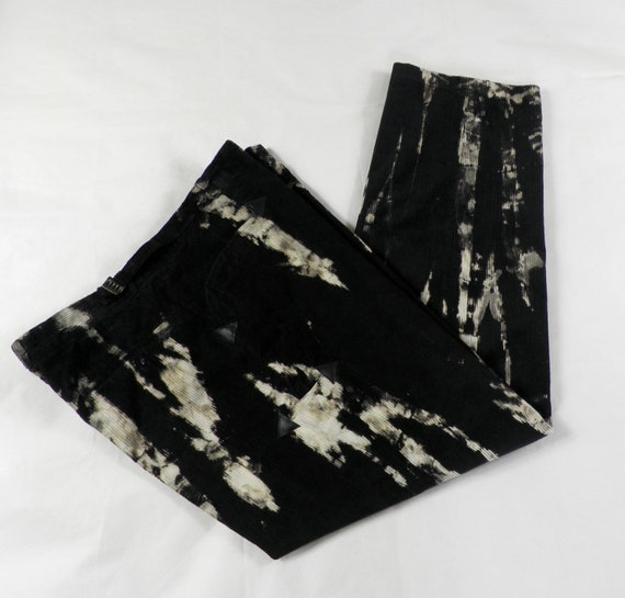 Gorgeous Black Cream and Grey Bleach Dyed Cotton … - image 7