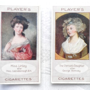 Bygone Beauties Complete Set of 25 by John Player & Sons Cigarette Cards Issued 1914 Beauties History Fashion Paintings Stage Rare