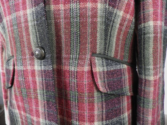 Wool and Silk, Tweedy Plaid / Check, Vintage Jack… - image 4
