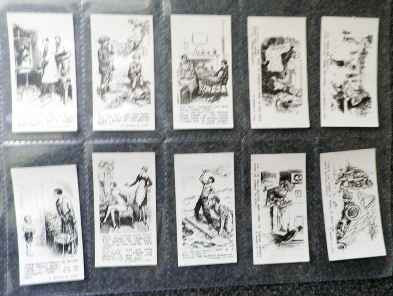 Punch Jokes Complete Set of 50 by Rothmans Cigarette Cards Issued 1935 Punch Cartoons Periodical Rare image 4
