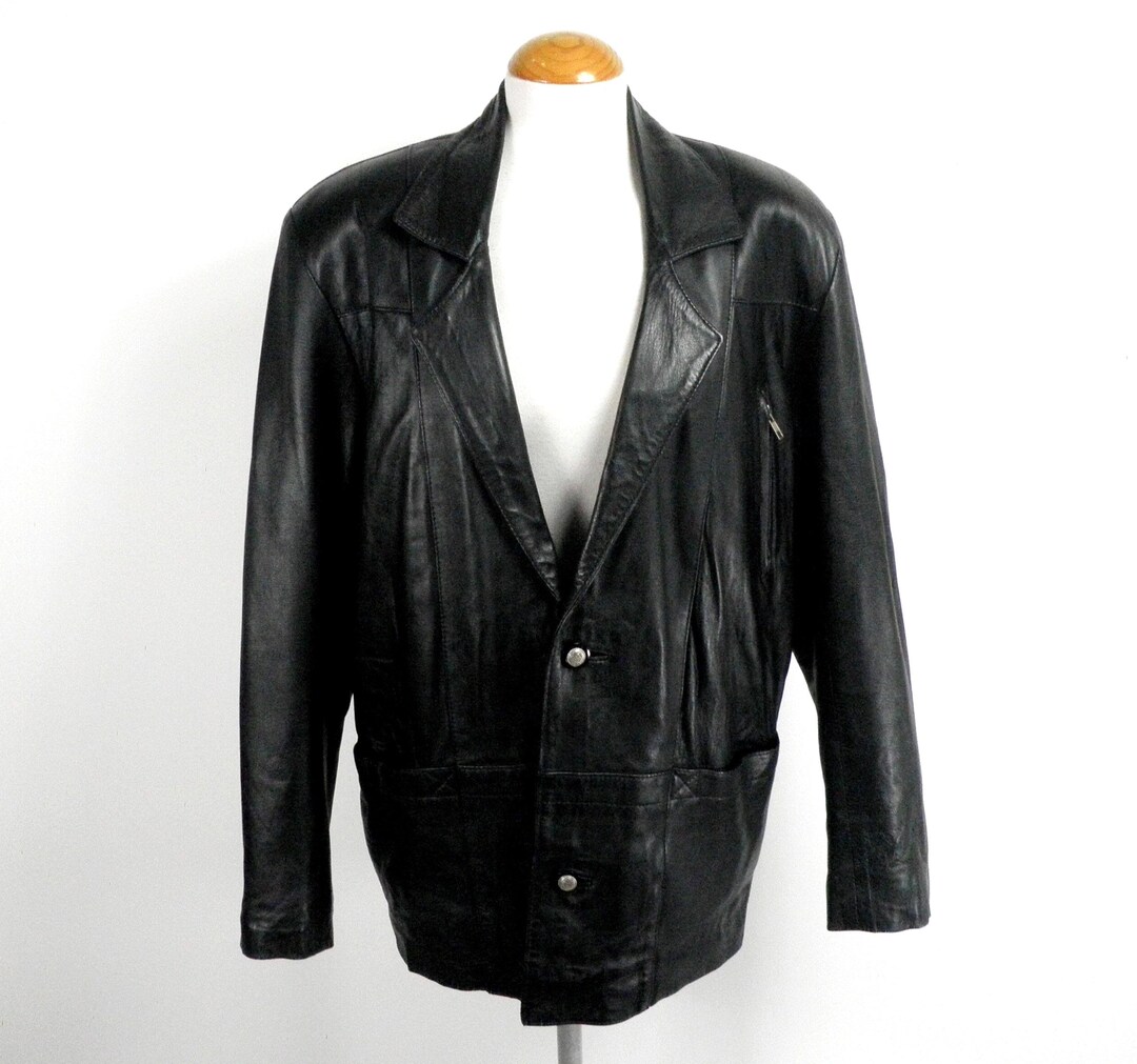 1980s Soft and Supple, Black Leather Jacket, by Milan Leatherwear